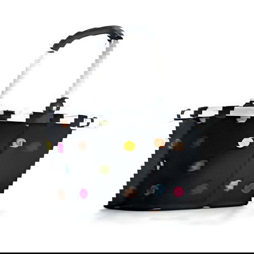 Reisenthel Carrybag XS Dots - Bolsa de la Compra de Poliéster de 5L, Estampado Lunares, Negro/Naranja/Amarillo