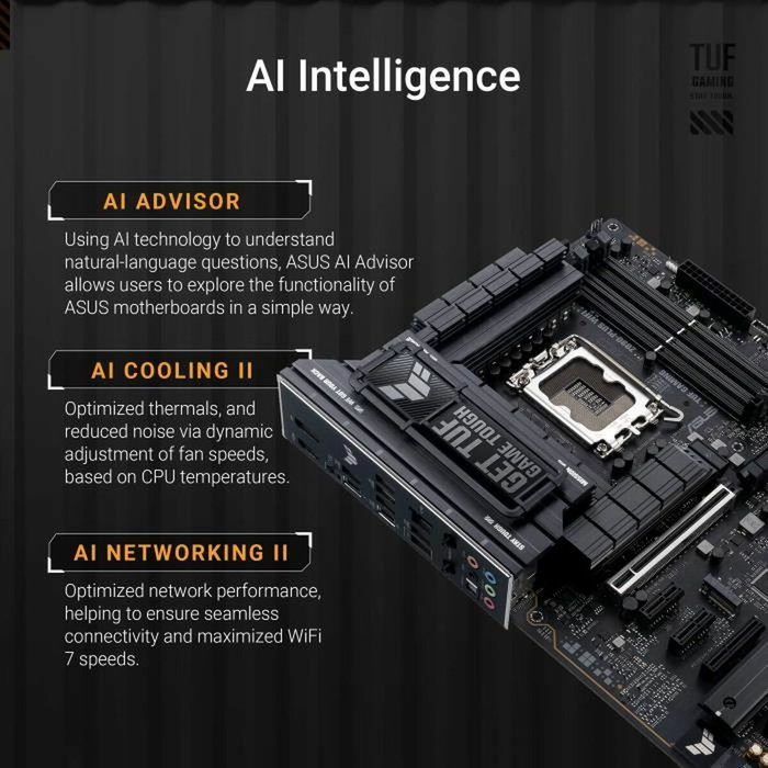 ASUS TUF GAMING Z890-PLUS WIFI LGA 1851 DDR5 ATX Negro ASUS TUF GAMING Z890-PLUS WIFI LGA 1851 DDR5 ATX Negro