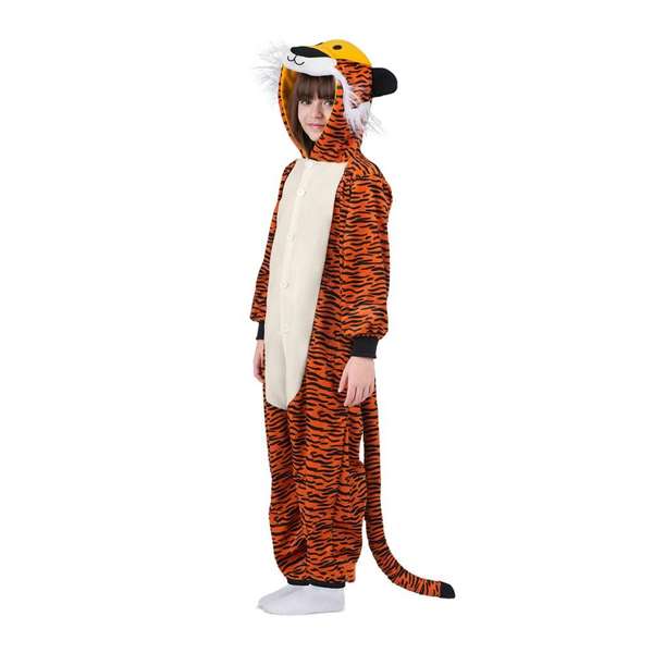 My Other Me Disfraz Tigre Kigurumi Talla Única Infantil con Capucha y Cola para Niños 3 Años