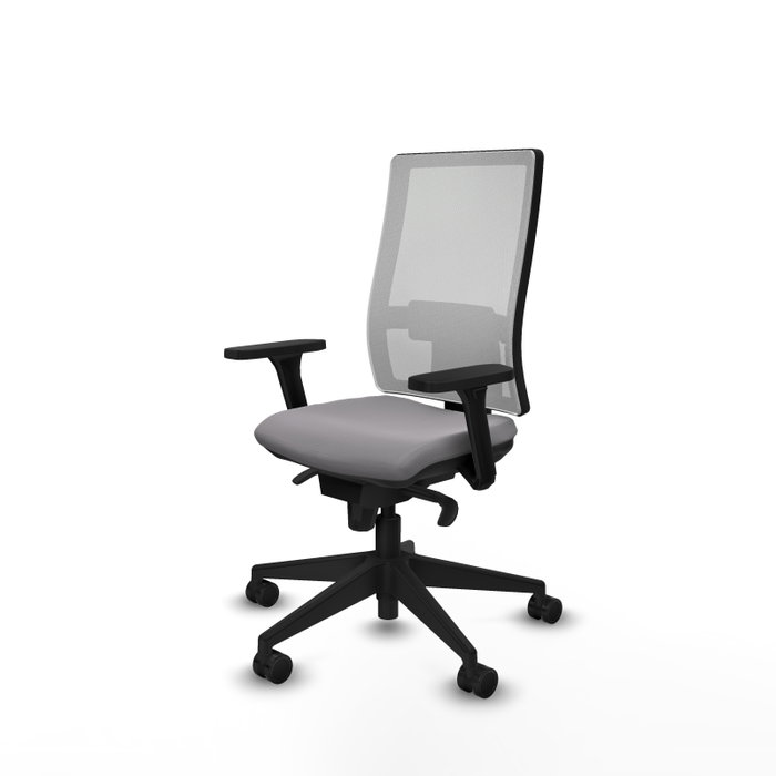 PIQUERAS Y CRESPO Silla de oficina Horna con mecanismo Sincro, Gris y Blanco