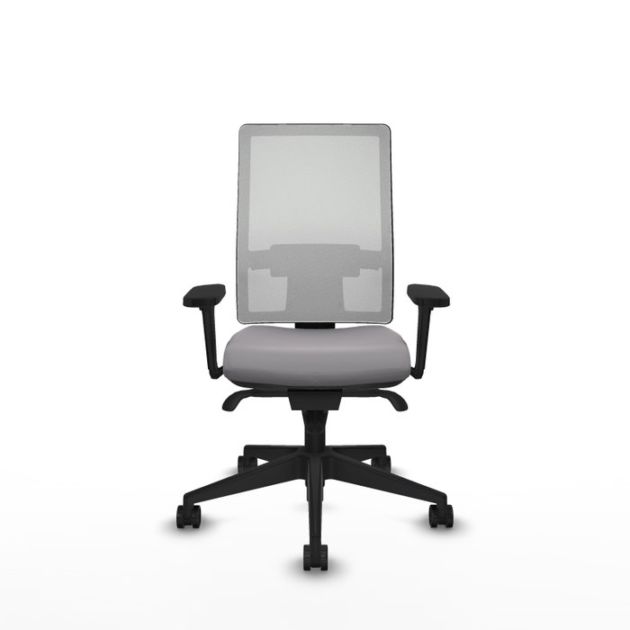 PIQUERAS Y CRESPO Silla de oficina Horna con mecanismo Sincro, Gris y Blanco