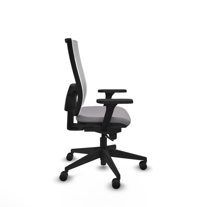 PIQUERAS Y CRESPO Silla de oficina Horna con mecanismo Sincro, Gris y Blanco