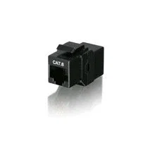 Equip Kit de 8 adaptadores RJ45 categoría 6 keystone negro