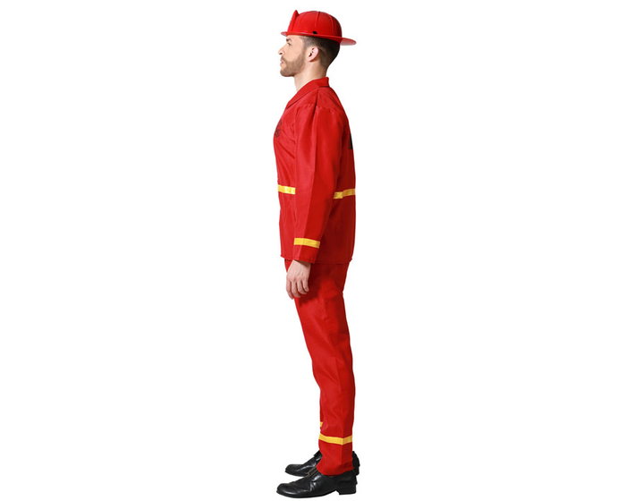 Disfraz de Bombero Hombre Adulto Rojo XS-S
