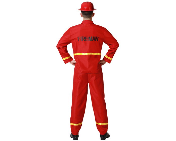 Disfraz de Bombero Hombre Adulto Rojo XS-S