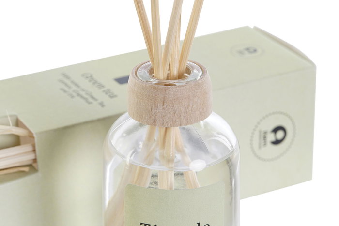 DKD Home Decor Ambientador Mikado Basicos Te Verde 4 x 20 x 4 cm (6 Unidades)