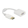 DeLOCK Adaptador DisplayPort 1.2 a VGA Blanco, 61007