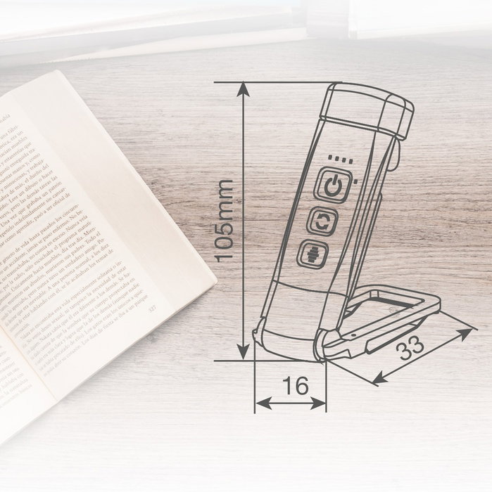 GSC Evolution Mini linterna LED lectura ajustable y pinza sujeción