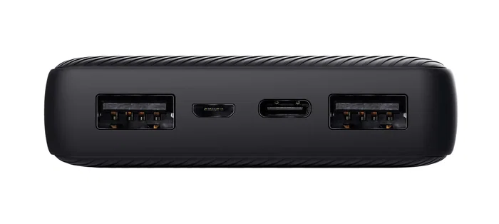 Trust - Batería Externa Powerbank 15000 mAh Negro, Carga Rápida 15W, 3 Puertos (USB-C + 2 USB-A), Ión de Litio, Portátil, Hasta 69h Autonomía