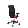 PIQUERAS Y CRESPO Silla de oficina Zulema Rosa y Negro con Mecanismo Sincro