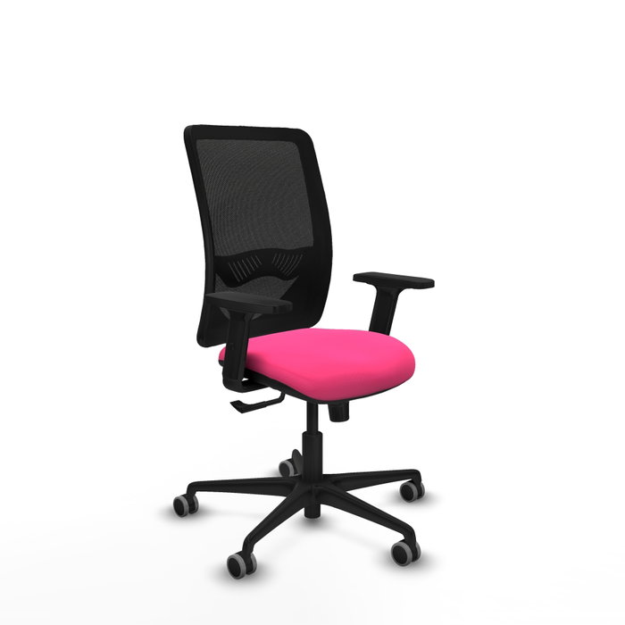 PIQUERAS Y CRESPO Silla de oficina Zulema Rosa y Negro con Mecanismo Sincro PIQUERAS Y CRESPO Silla de oficina Zulema Rosa y Negro con Mecanismo Sincro