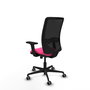 PIQUERAS Y CRESPO Silla de oficina Zulema Rosa y Negro con Mecanismo Sincro