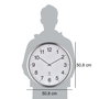 TFA 60.3548.02 Reloj de pared XXL con control por radio y marco de aluminio cepillado
