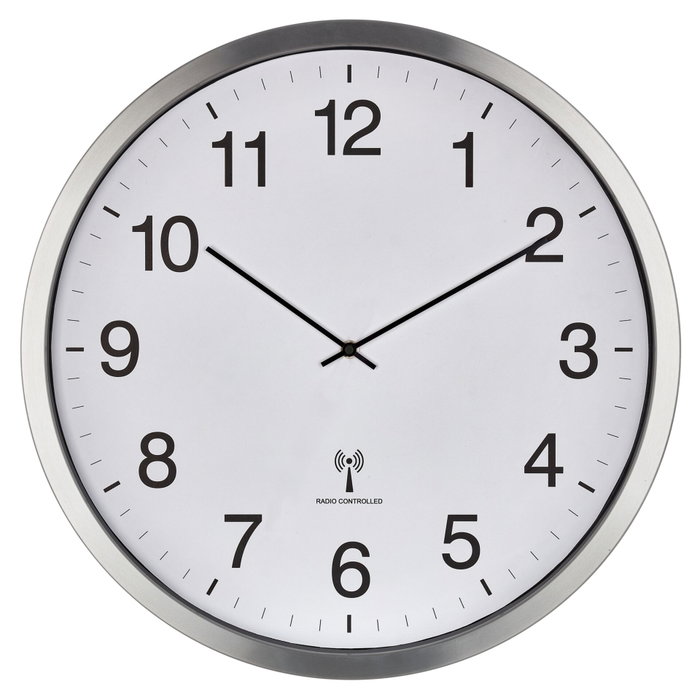 TFA 60.3548.02 Reloj de pared XXL con control por radio y marco de aluminio cepillado TFA 60.3548.02 Reloj de pared XXL con control por radio y marco de aluminio cepillado