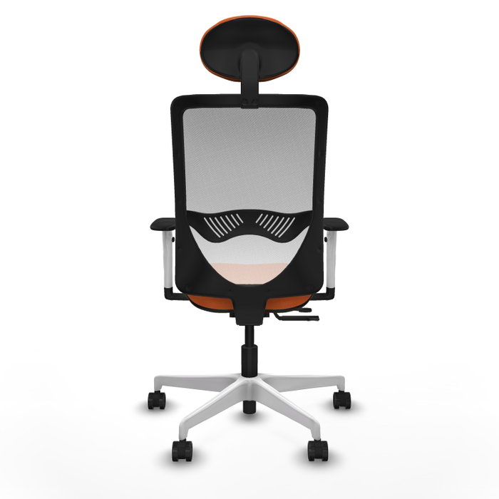 PIQUERAS Y CRESPO Silla de oficina Zulema Naranja y Blanco con mecanismo Sincro/Traslack PIQUERAS Y CRESPO Silla de oficina Zulema Naranja y Blanco con mecanismo Sincro/Traslack