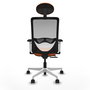 PIQUERAS Y CRESPO Silla de oficina Zulema Naranja y Blanco con mecanismo Sincro/Traslack