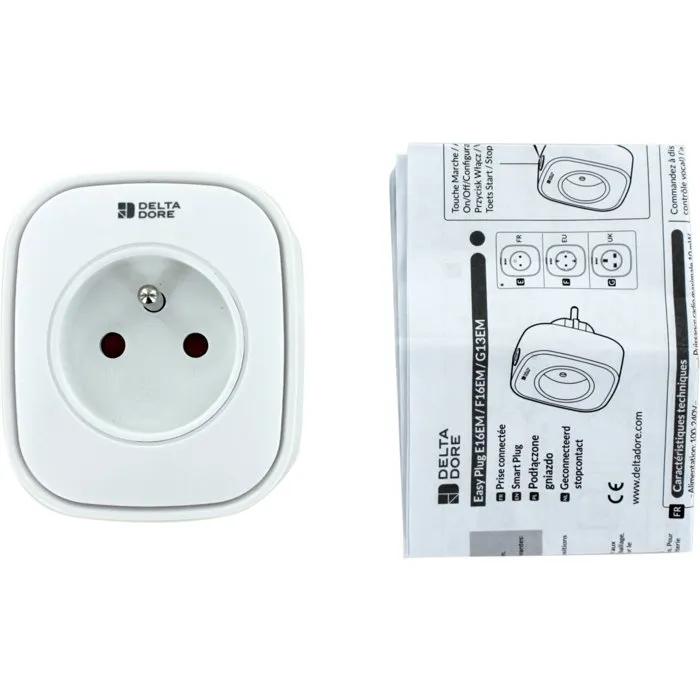 Delta Dore Easy Plug E16EM Casquillo 16A Blanco DEL3513140007541 Delta Dore Easy Plug E16EM Casquillo 16A Blanco DEL3513140007541