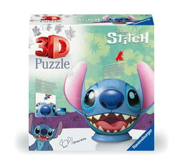 Ravensburger Puzzle 3D 72 piezas de Stitch con Orejas, Figura de 17.5 cm, Multilingüe (Español, Inglés, Francés, Alemán, Italiano)