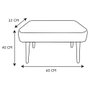 Home Deco Factory Banco Mirage 66x32x40 cm Asiento tapizado Poliéster Espuma