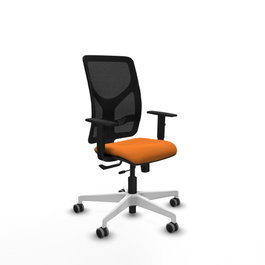 PIQUERAS Y CRESPO Silla de oficina Motilla Naranja/Negro
