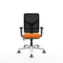PIQUERAS Y CRESPO Silla de oficina Motilla Naranja/Negro