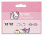 The Carat Shop Juego de Pendientes de Botón Hello Kitty, Kuromi y My Melody