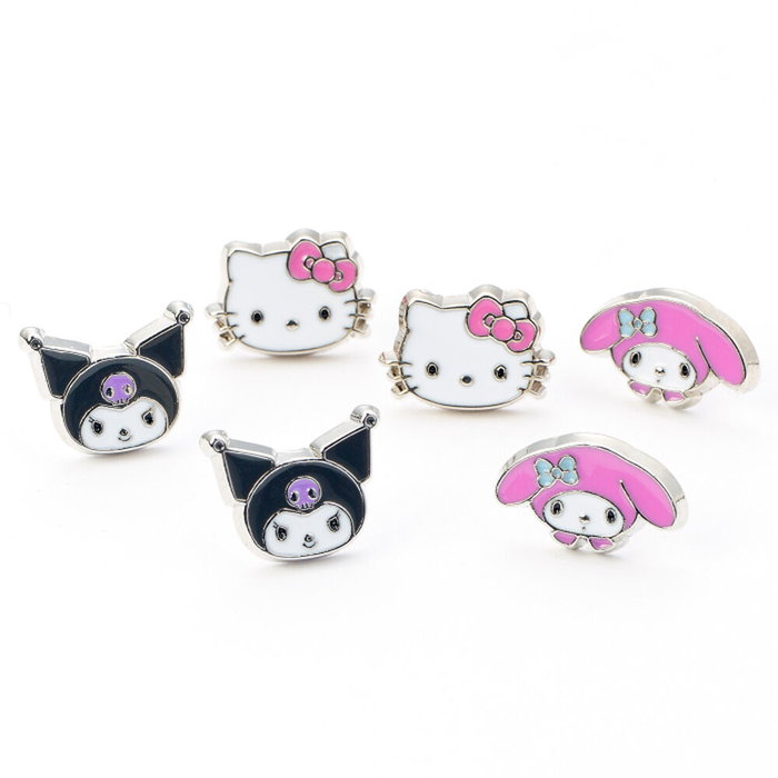 THE CARAT SHOP Set pendientes Hello Kitty & Friends con Kuromi y My Melody