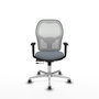PIQUERAS Y CRESPO Silla de oficina Jorquera Gris y Blanca con mecanismo Sincro/Traslack