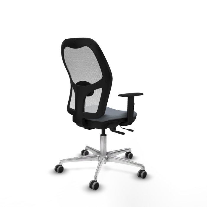 PIQUERAS Y CRESPO Silla de oficina Jorquera Gris y Blanca con mecanismo Sincro/Traslack