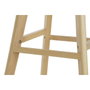 DKD Home Decor Taburete de Haya y PU Gris y Natural