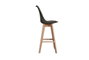 DKD Home Decor Taburete de Haya y PU Gris y Natural