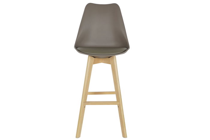 DKD Home Decor Taburete Gris Natural Haya Pu 55 x 109 x 48.5 cm Altura Asiento 75 cm