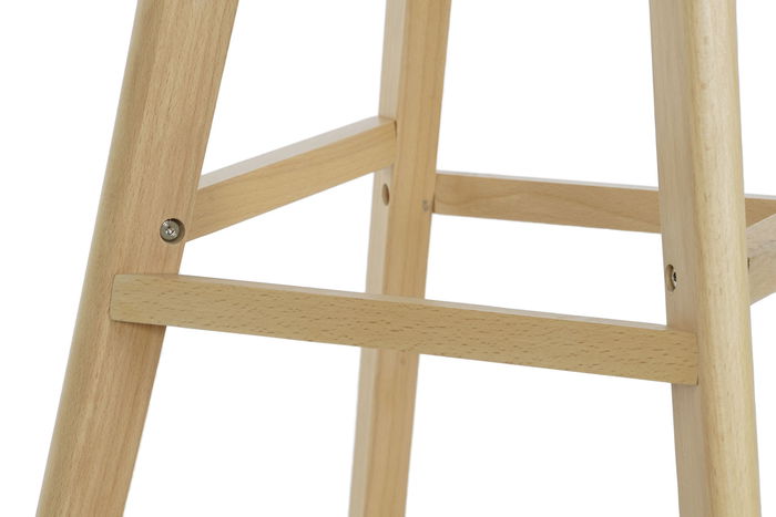 DKD Home Decor Taburete Gris Natural Haya Pu 55 x 109 x 48.5 cm Altura Asiento 75 cm