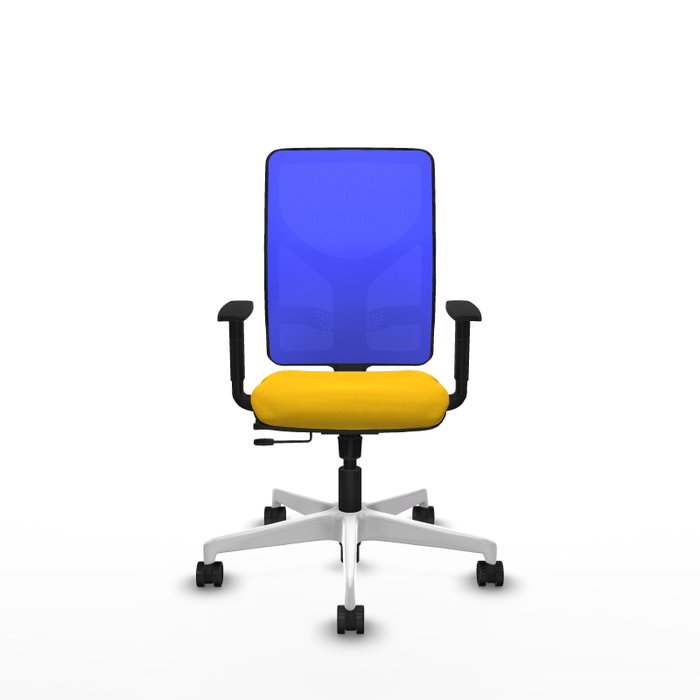 PIQUERAS Y CRESPO Silla de oficina Motilla con mecanismo Sincro/Traslack, Azul y Amarillo PIQUERAS Y CRESPO Silla de oficina Motilla con mecanismo Sincro/Traslack, Azul y Amarillo