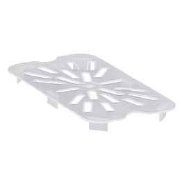 CAMBRO Fondo para drenaje GN 1/4 - 16,2 x 26,5 cm - Blanco translúcido