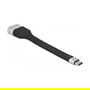 DeLOCK FPC Cable de Cinta Plana USB Type-C a HDMI Alt Mode DP 4K 60Hz, 0.14m, Negro, Plata, HDCP 2.2, 10.2 Gbit/s