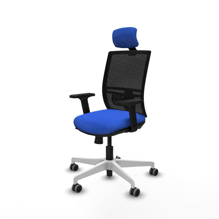 PIQUERAS Y CRESPO Silla de oficina Yunquera con mecanismo Sincro/Traslack, Azul y Negro PIQUERAS Y CRESPO Silla de oficina Yunquera con mecanismo Sincro/Traslack, Azul y Negro