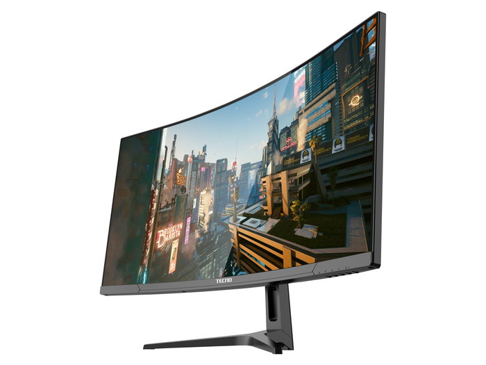 TECNO GT AXS34MK1 Monitor Gaming 34 Pulgadas Curvo WQHD 3440x1440, 180Hz, 1ms, Panel VA, AMD FreeSync, 300 nits, 95% DCI-P3