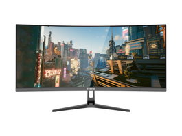 TECNO GT AXS34MK1 Monitor Gaming 34 Pulgadas Curvo WQHD 3440x1440, 180Hz, 1ms, Panel VA, AMD FreeSync, 300 nits, 95% DCI-P3
