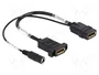 DeLOCK Cable DisplayPort 4K 60 Hz con alimentación CC 2,1 x 5,5 mm de 0,3 m para montaje en panel