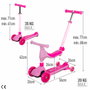 Color Baby Patinete Scooter Ride On 4 En 1 Rosa