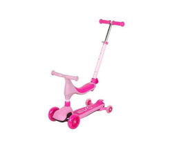 Color Baby Patinete Scooter Ride On 4 en 1 Rosa 3 Ruedas +18 Meses