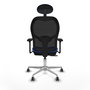 PIQUERAS Y CRESPO Silla de oficina Jorquera con mecanismo Sincro/Traslack Azul/Negro