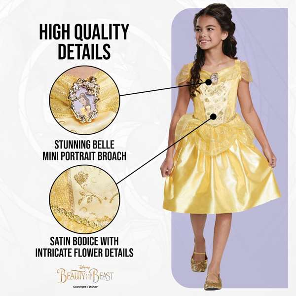 Disney Disfraz Princesa Bella Classic Infantil Talla 5-6 Años