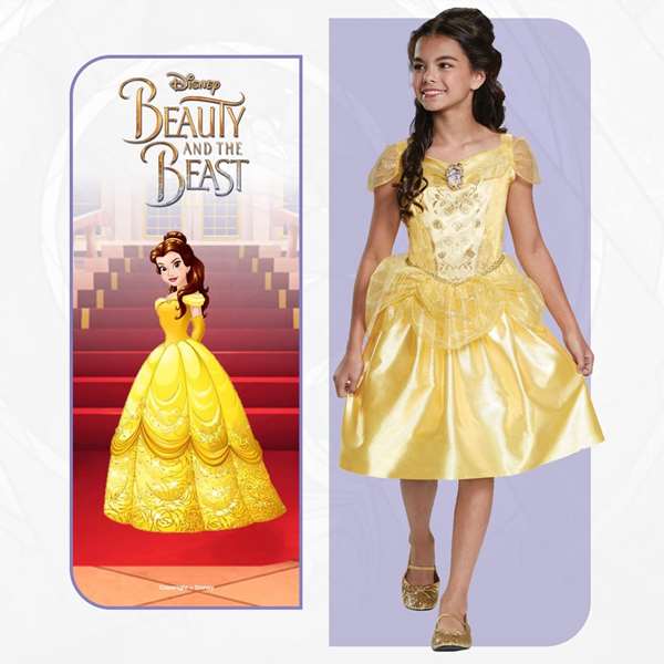Disney Disfraz Princesa Bella Classic Infantil Talla 5-6 Años