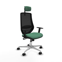 PIQUERAS Y CRESPO Silla de oficina Mardos con mecanismo Sincro Verde esmeralda y Negro