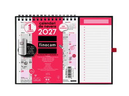 Finocam Calendario Mensual 2027 con Imán y Espacio para Escribir XS