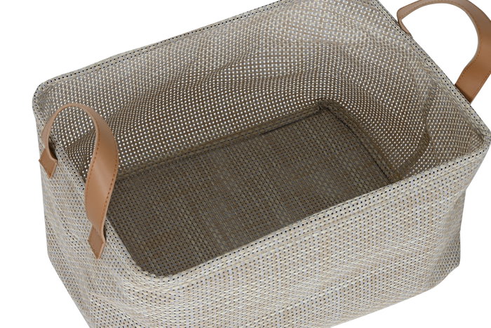 DKD Home Decor Set de 3 Cestas Textilene Beige