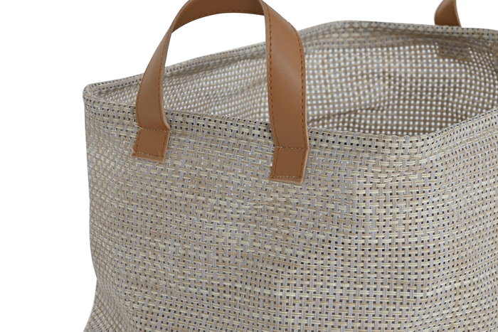 DKD Home Decor Set de 3 Cestas Textilene Beige