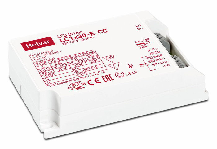 Helvar Driver LED No Dimable 30W 350/500/700mA Helvar Driver LED No Dimable 30W 350/500/700mA